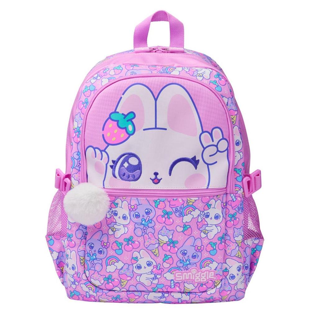 Smiggle Blue Double Shoulder School Bag for Grades 1-6 - Large, Decompression, Multifunctional Backpack