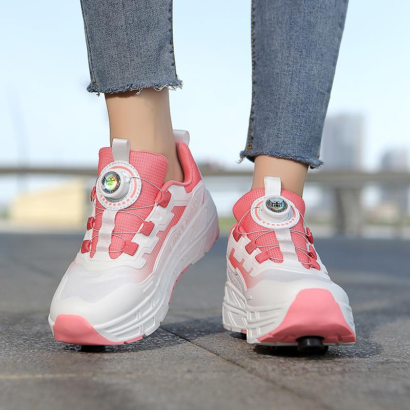 Kid's Four-wheel Sports Shoes Detachable Flat Shoes Children's Skating Roller Skates Shoes for Kids Girl Skate Shoes