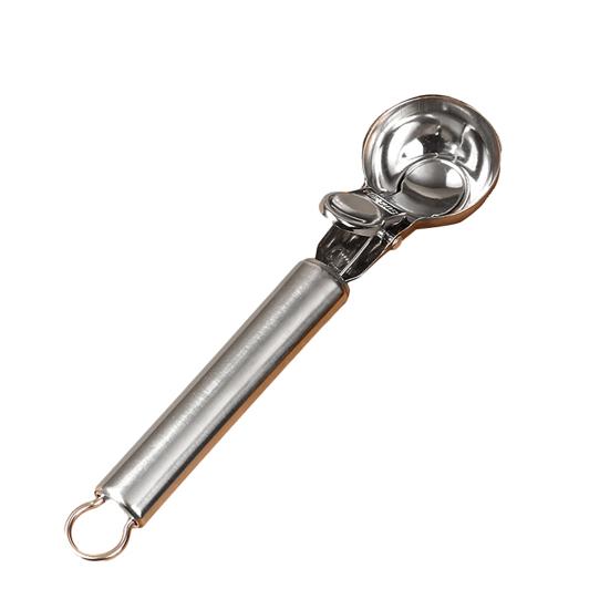 Stainless Steel Ice Cream Scoop with Trigger Release Melon Baller for Fruit Desserts Rust-Resistant Dishwasher Safe Essential Kitchen Tool for Home