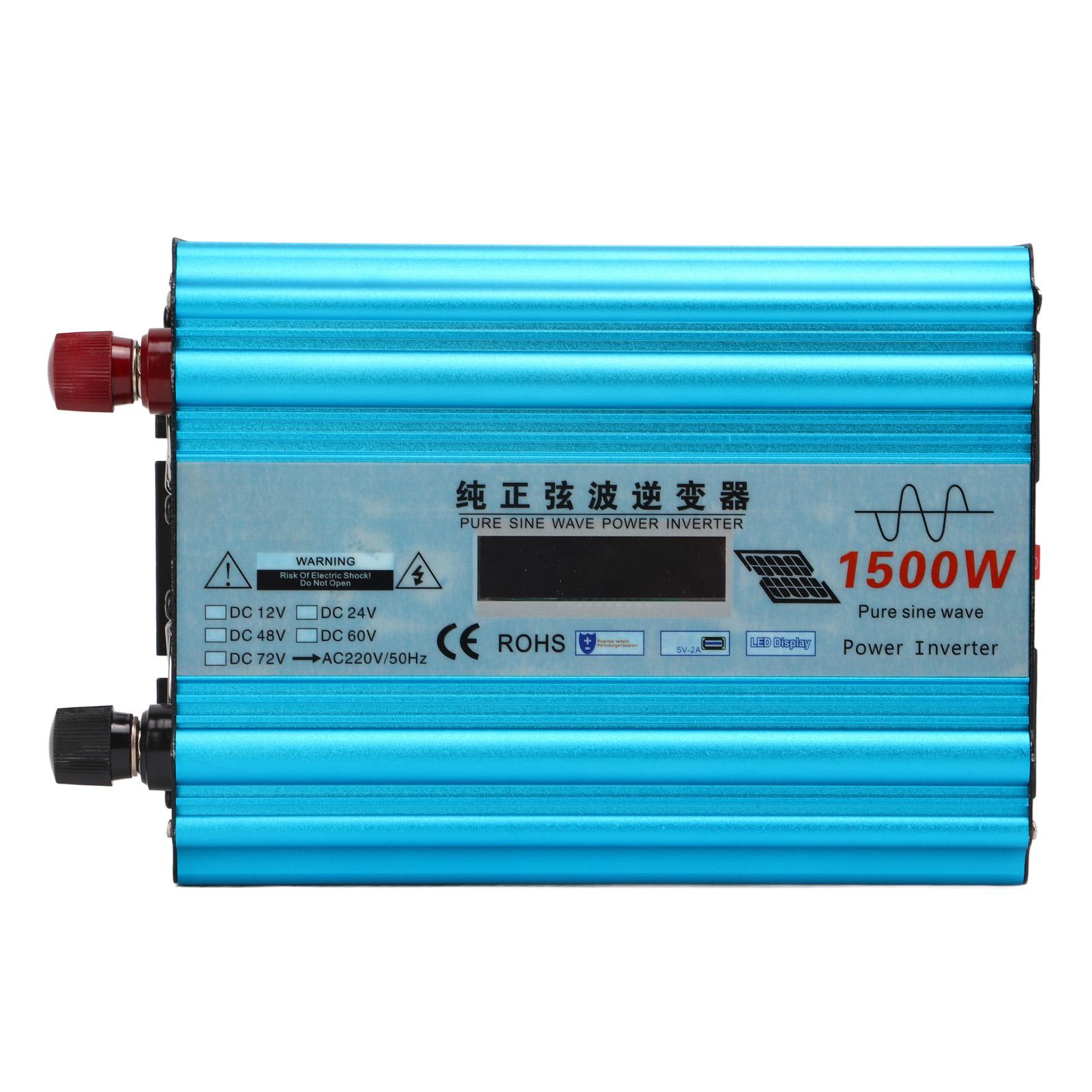 

Инвертор чистой синусоиды 1500 Вт, 60 В постоянного тока, 72 В, 220 В переменного тока, инвертор мощности для бытовой техники