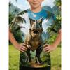 Mode Herren Kinder Kleidung Rundhals Kurzarm 3D Lässig Farbdruck Lässiges Kurzarm Rundhals T-Shirt