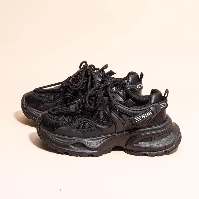 Dad shoes women's spring and autumn new breathable mesh thick-soled muffin shoes versatile small height-increasing women's shoes