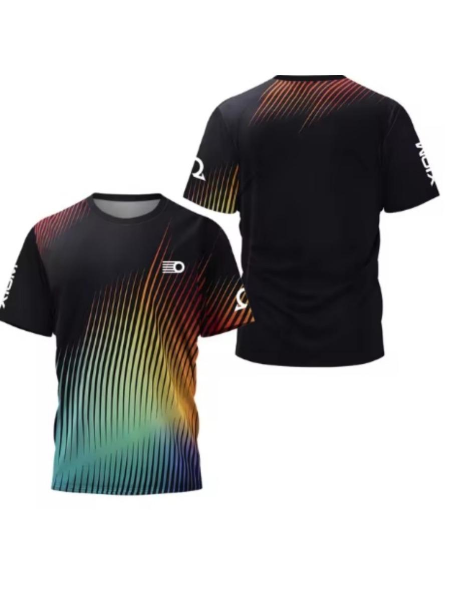 

Літня 3D-друк Неонове місто Високопродуктивна чоловіча футболка для настільного тенісу Літня футболка для бадмінтону Чоловічий топ Клуб настільного тенісу Швидкосохнуча з коротким рукавом S