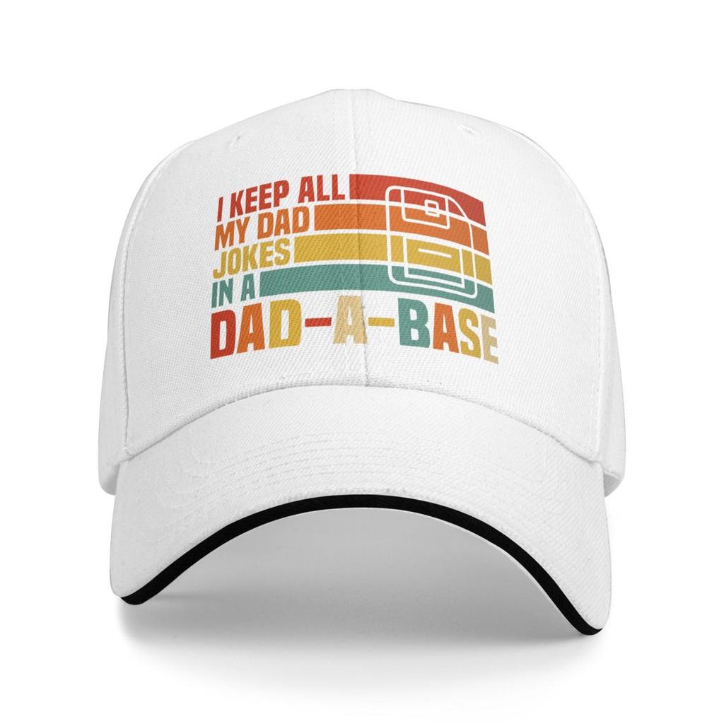 Baseball Caps I Keep All My Dad Jokes In A DadABase Fun Casquette Unisex Outdoor Summer Hats