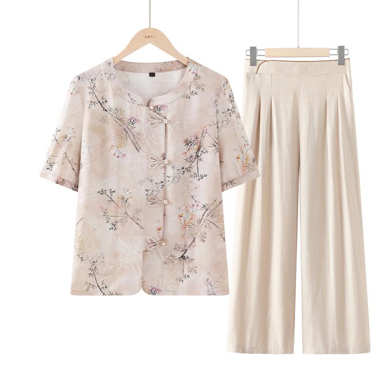 

New Chinese Style Short Sleeve Shirt for Women (Gift Set) 2XL