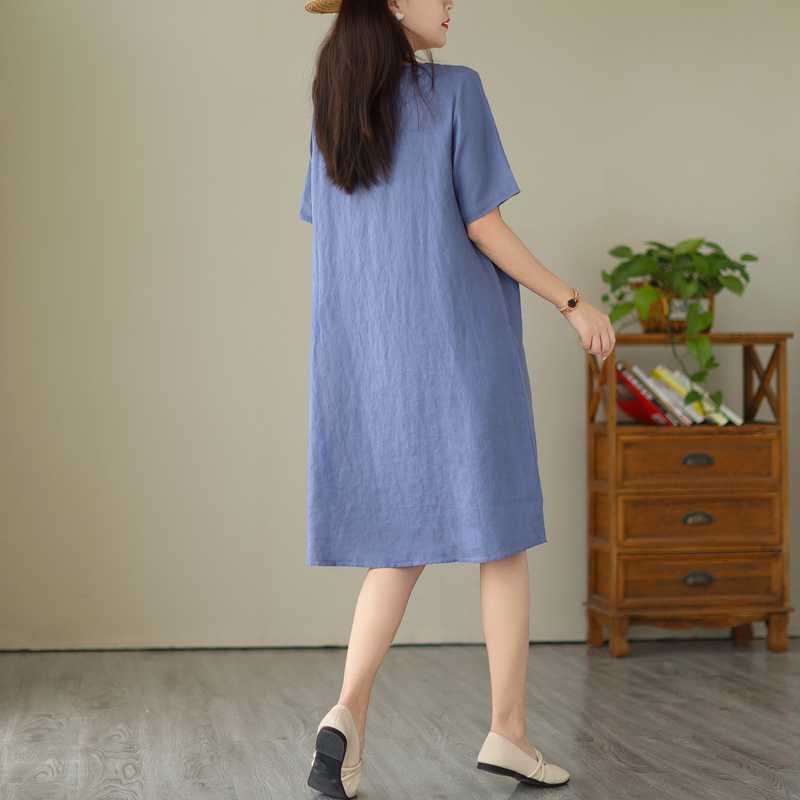 Round-neck Short-sleeved Dress