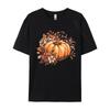 Pumpkin Floral Autumn Harvest Graphic T-Shirt