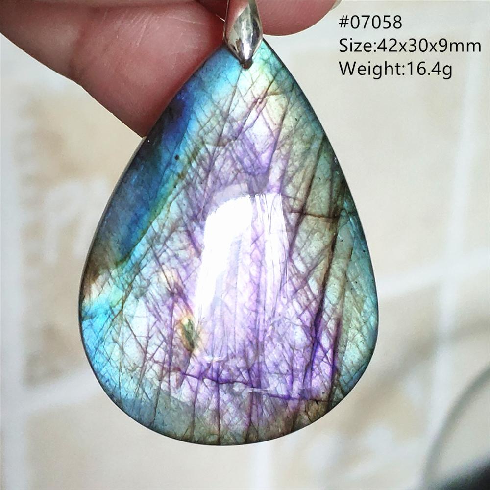 Pendentif en labradorite bleue naturelle pour femme, perles en labradorite verte, collier goutte d'eau pour homme et femme, bijoux en cristal AAAAAAAAA