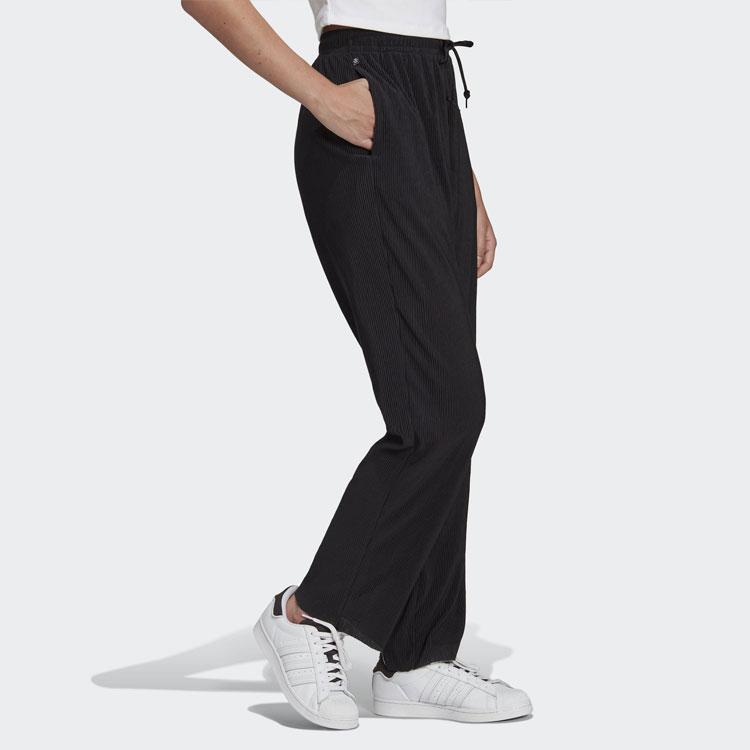 Adidas Originals Adicolor Waist Tie Straight Leg Casual Pants Women Bottoms Black HF7541