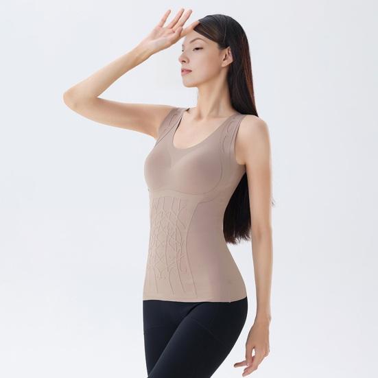 Women Sleeveless Thermal Tank Top Fleece Lined Warm Undershirts Padded Camisole Base