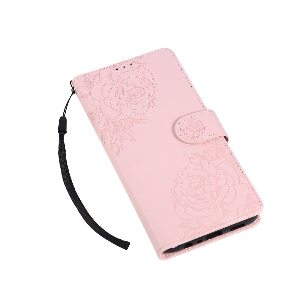 For Realme C21Y/C25Y Case Rose Flower PU Leather Wallet Phone Cover with 3 Card Slots