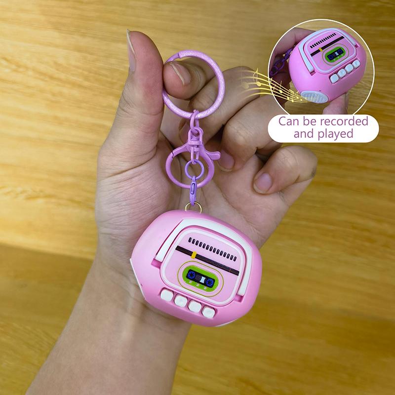 Nostalgic Mini Retro Radio Toys Creative Fun Recordable Keychain Pendant Simulation Radio Children'S Sound Toys Gifts
