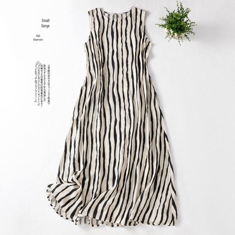 Plus Size Floral Sleeveless Cotton Linen Maxi Dress Plus Size XL