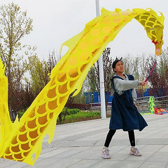 Colorful Children's Fitness Dance Ribbons - Outdoor Dragon Swing for Fun