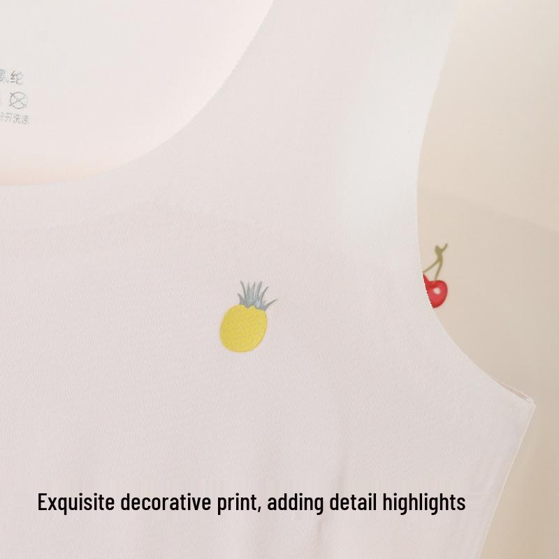 Girls' Anti-Nipple Show Vest: Long Wide-Strap Training Bra for Junior and Senior High School Students