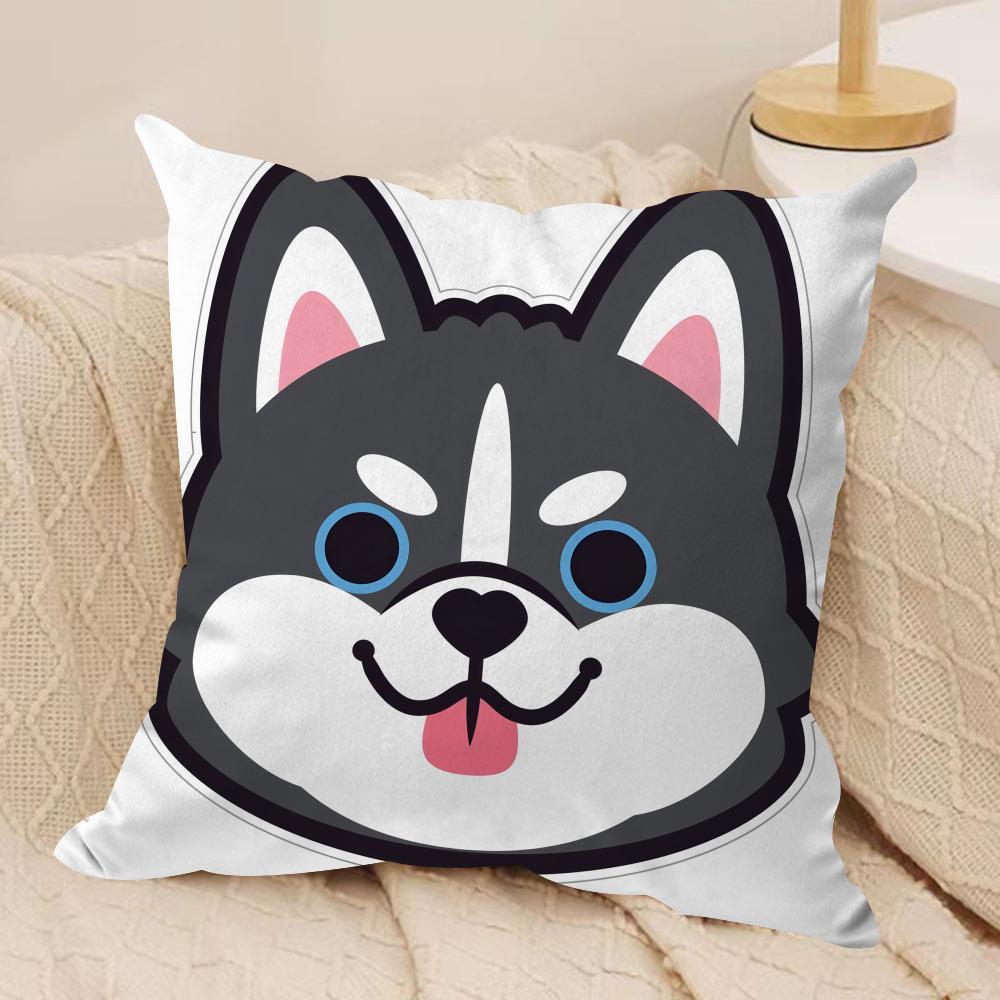 Cartoon Animal Child Kids Cushion Cover Silky Short Plush Invisible Zipper Dustproof Sofa Pillow Case for Home Decor