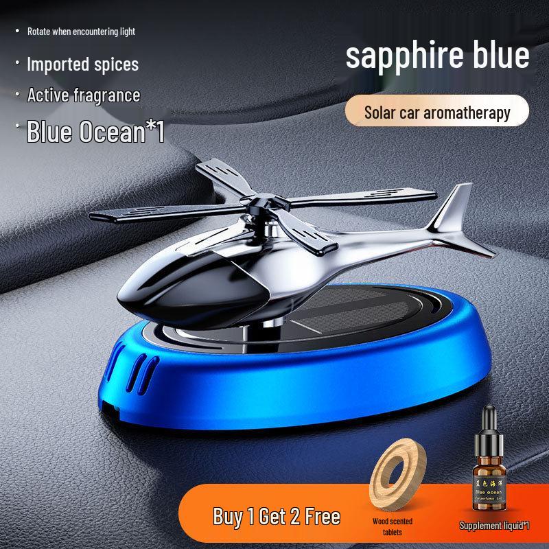 Solar-Powered Rotating Car Essential Oil Air Freshener Ornament