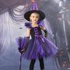Girls Colour Witch Costume Disguise Halloween Cosplay Carnival Party Christmas Toddler Kids Princess Dress Prom Gown Dress
