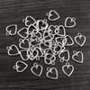 100PCS Picture Color Hollow Hearts Charms Geometry Pendant Metal Alloy DIY Necklace Bracelet Earrings Marking
