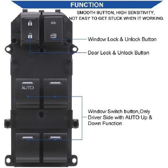 Master Window Switch Control for Honda Accord 2008 2009 2010 2011 2012 4+33 P