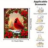[Gift Delight Throw Blanket] Gift Delight-Contemporary Reversible Flannel Throw Blanket-Cartoon Christmas Tree & Red Bird Print