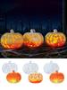 4 Stück Halloween-Kürbis-Silikonformen Teelichthalter Gießformen Gipsformen für DIY-Bastelarbeiten