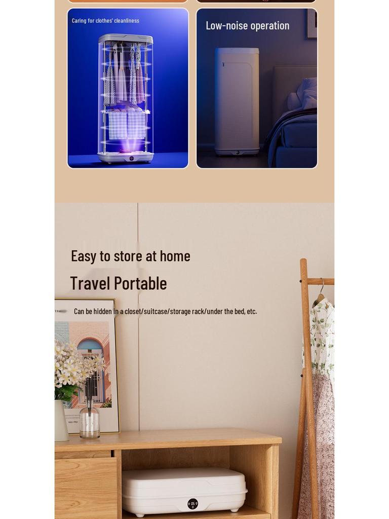 Kompakter tragbarer faltbarer Wäschetrockner für Studentenwohnheime und Reisen