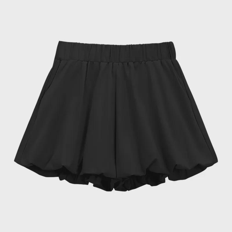 Women's 2024 Autumn Wide-Leg Elastic Waist Pumpkin Bloomers Shorts