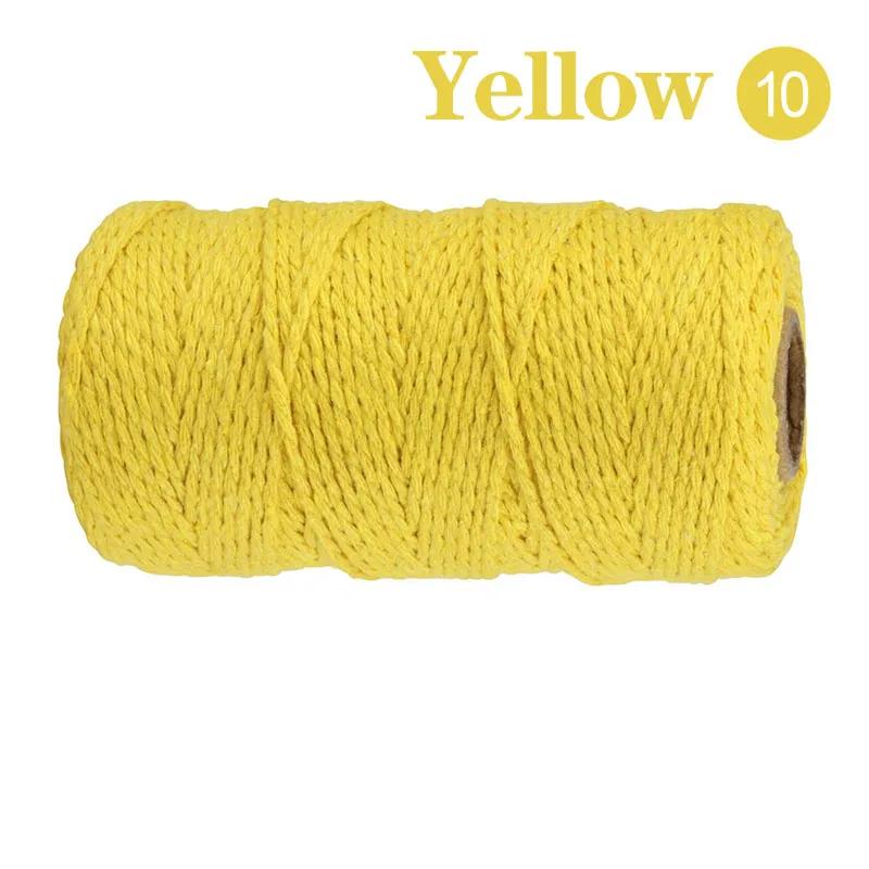 2mm 100M Macrame Cord Corda di cotone Spago Filo Stringa Artigianato Cucito fai da te Fatti a mano Arazzi Boemia Festa di nozze Decorazioni per la casa