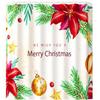 Merry Christmas Bell Printing Shower  Curtain 180*180cm Bathroom Curtain