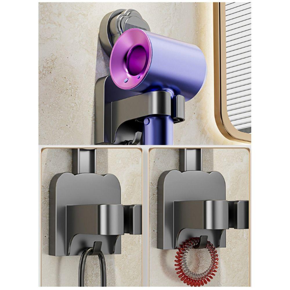 2Pcs Plastic Blow Dryer Hanger Wall Mounted Hair Dryer Storage Rack  Bathroom