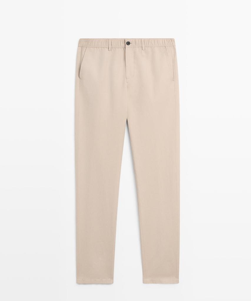 Masimodutti Cotton Linen Jogger Fit Pants