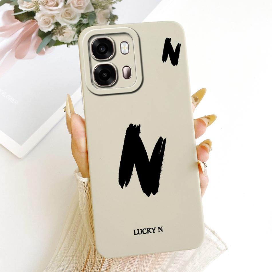 For OPPO A6s CPH2789 Lucky Initial Letter Phone Case For Oppo A6s 4G CPH2815 A 6S 5G Soft Silicone Shockproof Cases Bumpers