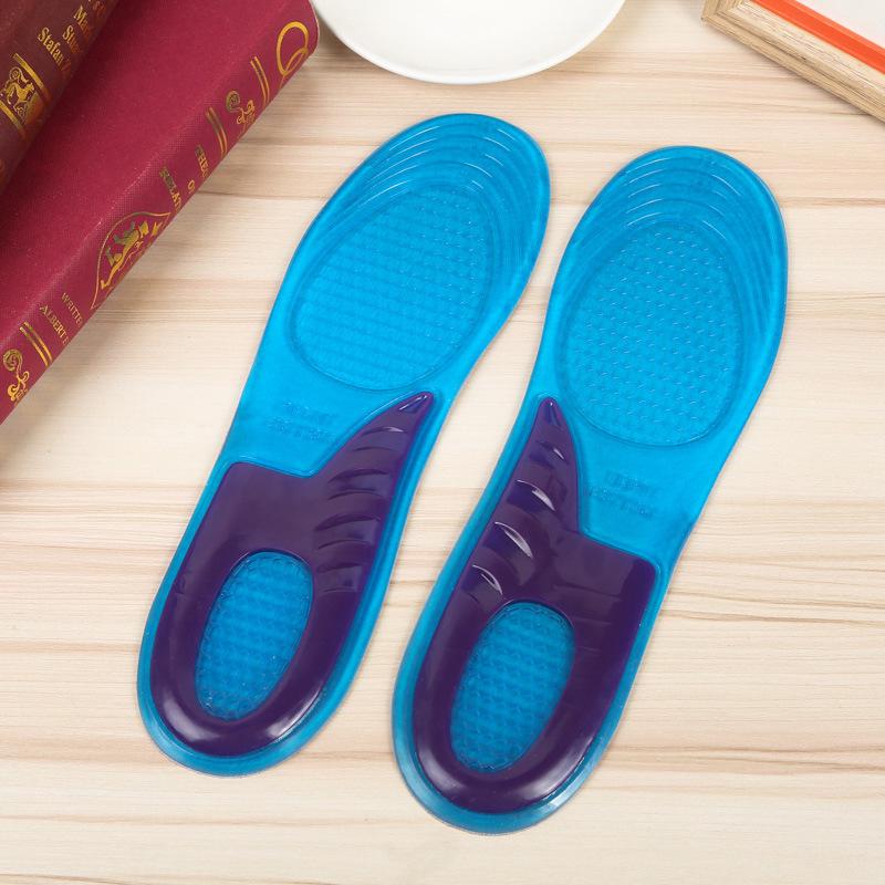 

Бархатная силиконовая TPE стелька: Высокоэластичная, амортизирующая, износостойкая, нескользящая, массажная спортивная подушка Large 43-46