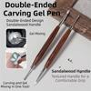 Double Headed Sandalwood Nail Pen Nail Dotting Pen Silicone Carving Pen  Nail Supplies
