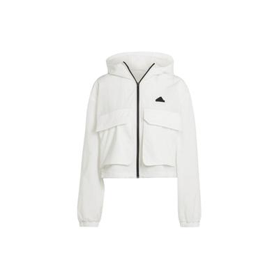 Solid Color Fitted Zip-Up Cropped Hoodie Jacket Women Outerwear Beige IS0660