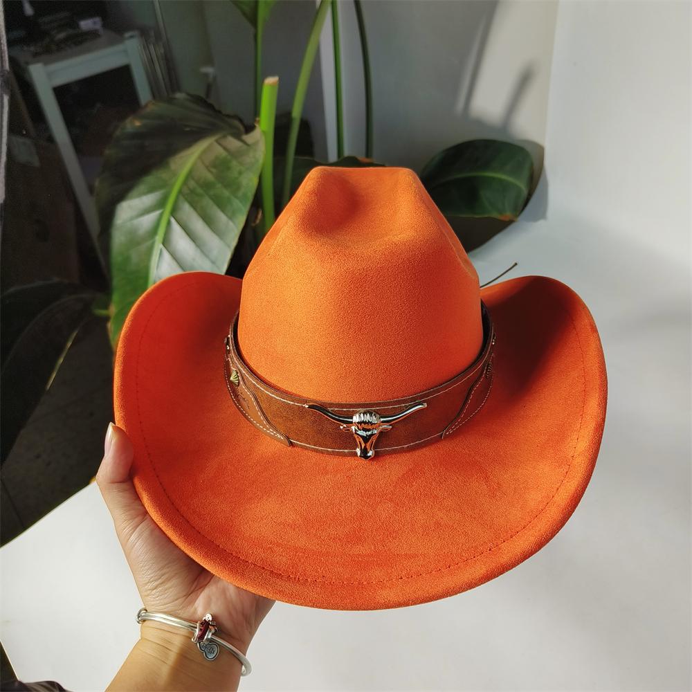 Sombreros de Cowboy Personalizados para mujer sombrero de cowboy retro hombres Sombrero de Mezclilla Estilo Cattleman Unisex Sombrero de Ante Ranchero para Hombre sombrero hombre