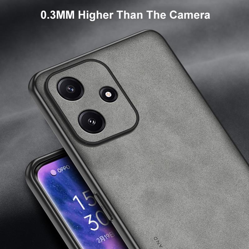 For Poco M6 Pro 5G Case Luxury PU Leather Phone Case For Xiaomi Redmi 12 5G Back Cover Silicone Shockproof Full Protection Coque