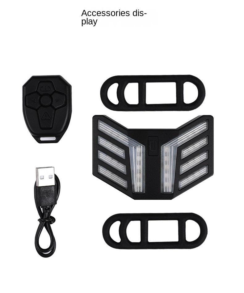 Night Riding Taillight Cycling Fixture USB Charging Steering Taillight Mountain Bike Wireless Remote Control Bicycle Light