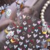 1pcs 5D Colorful Star Bow Nail Art Decoration Stickers Thin Charms Accessory Stickers Nails Back Adhesive Nails Decals DIY