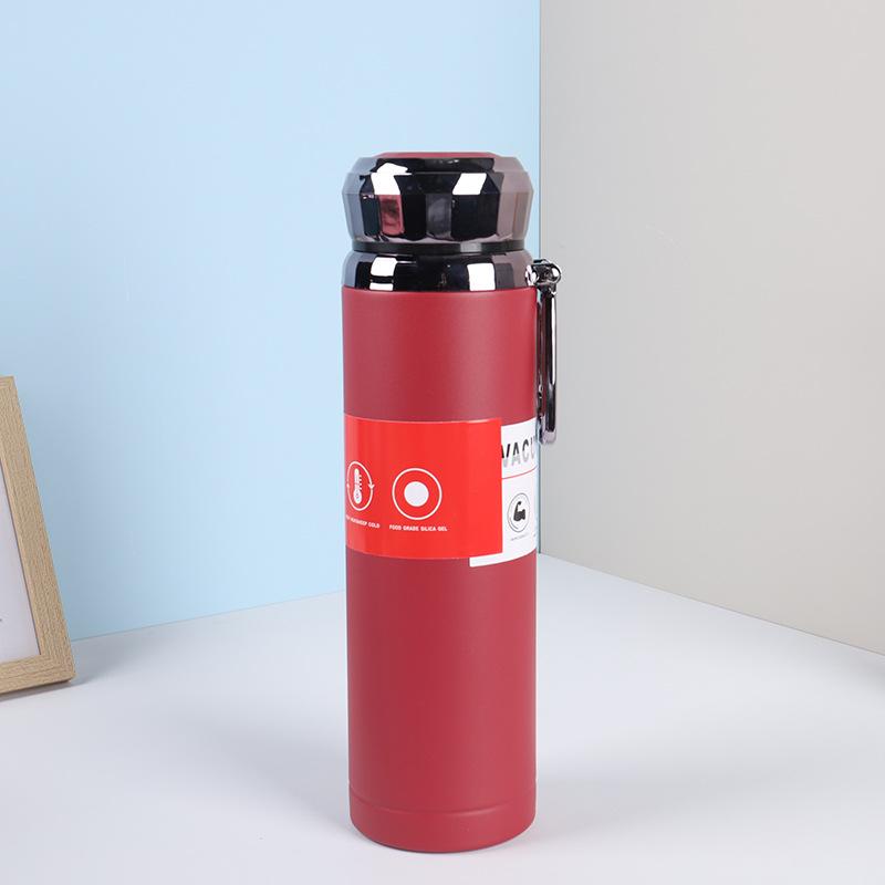 316 Edelstahl Thermobecher Outdoor Tragbar Großvolumige Teetasse Doppelschicht Vakuum Trageschlaufe Wasserbecher