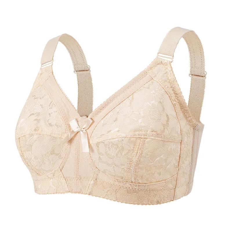

Женский бюстгальтер, ультратонкий, без губки, большого размера, с регулировкой, без стального кольца, для сбора вспомогательной груди, дышащий бюстгальтер 36/80B бежевый