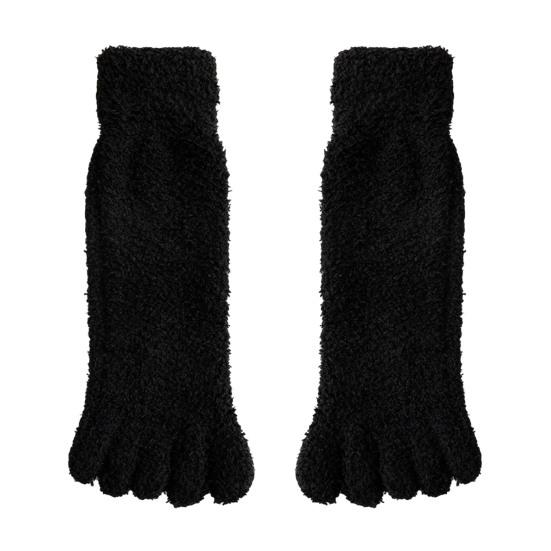 1 pár korálových fleecových ponožek na prsty Zimní Hrubé Teplé Pětiprsté S oddělenými prsty Podlahové ponožky Plyšové Spací ponožky Protiskluzové Ponožky do půl lýtka pro Domov