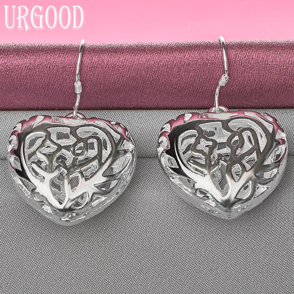 925 Sterlingsilber Herzförmige Ohrringe Hochzeitsschmuck