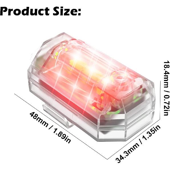 2 Pack Drone Strobe Light with 1 Pack Remote Control for DJI Avata 2/Mini 2 SE/Mini 3/Mini 4 Pro/Air 3S/Air 3/Mavic 2/2S/Mavic 3 Pro/Phantom 3 4/4