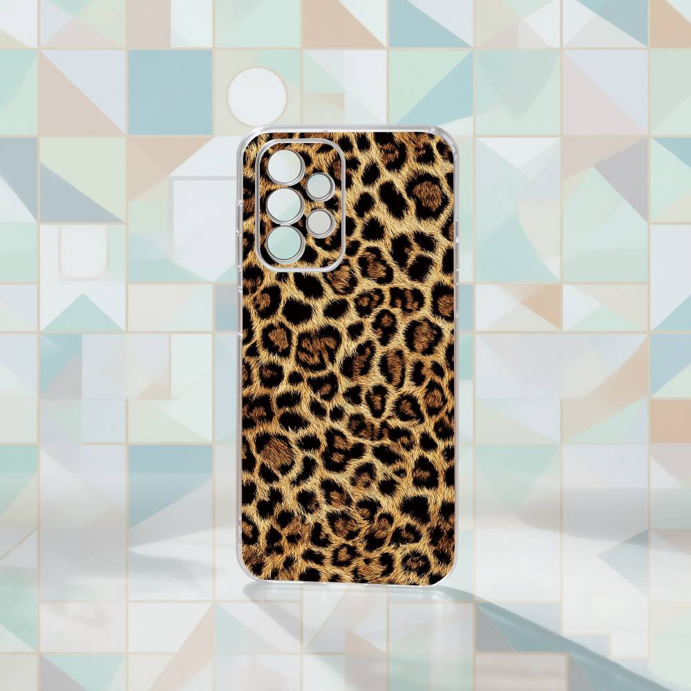 

Leopard Print Phone Case Transparent Silicone Soft For Samsung S25,S24,S21,S22,S23,S30,Ultra,S20,Plus,Fe Samsung S20fe