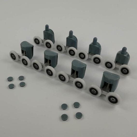 

Двойные роликовые колеса для душевой двери из цинкового сплава, направляющие/шкивы/ролики/колеса, диаметр подшипника 19 мм/20 мм/23 мм/25 мм/27 мм 23mm