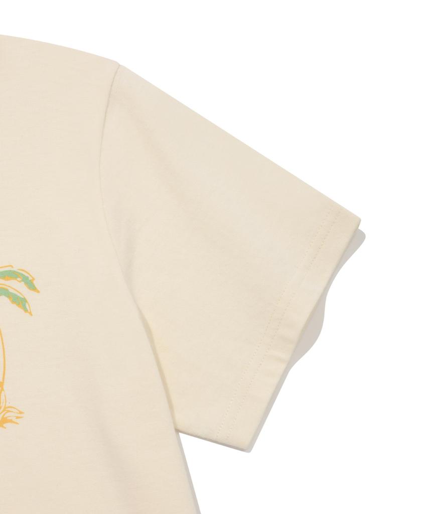COVERNAT WOMAN Crop Beach Farm T-Shirt Ivory