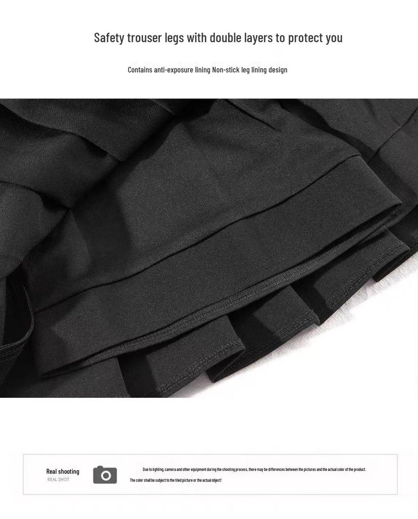 Women's Summer High-Waisted Pleated A-Line Skirt - Slimming, College Style, Anti-Exposure