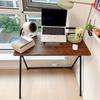 Desk 24 Inches Foldable Computer Desk Study Desk School Dormitory Desk Portable Office Desk - Black